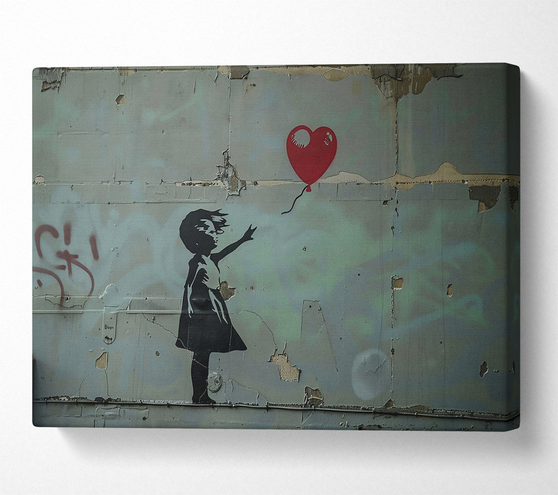  A Canvas Print of Red Heart'S Flight Canvas Wall Art