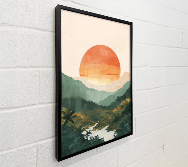Sunset Over Green Hills