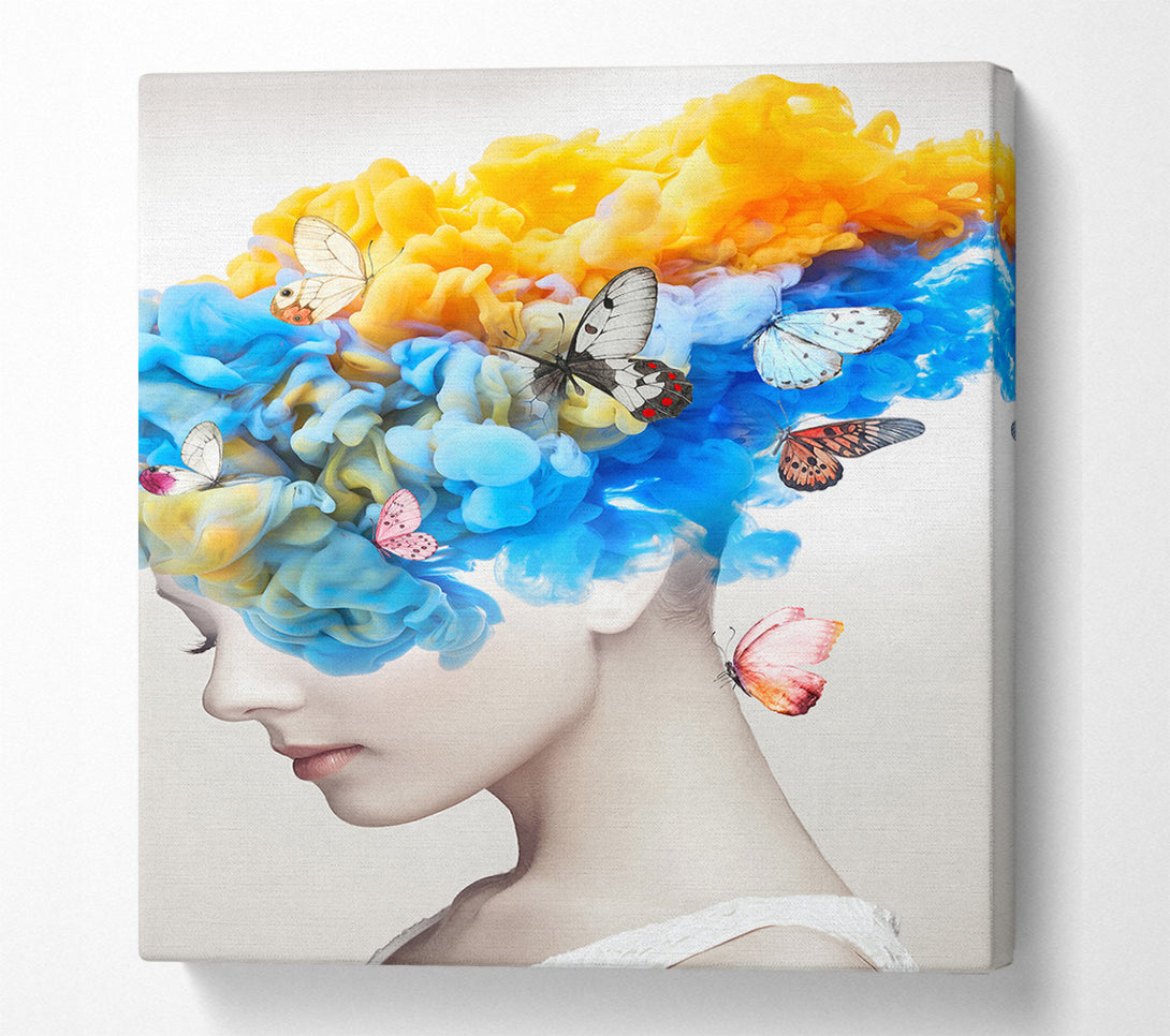  A Canvas Print of Butterfly Hair Canvas Art