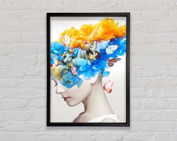 Butterfly Hair Framed Print