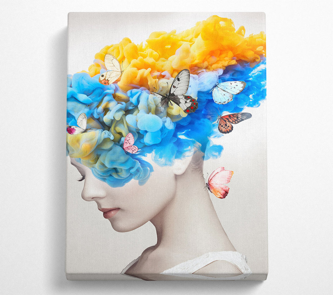  A Canvas Print of Butterfly Hair Canvas Art