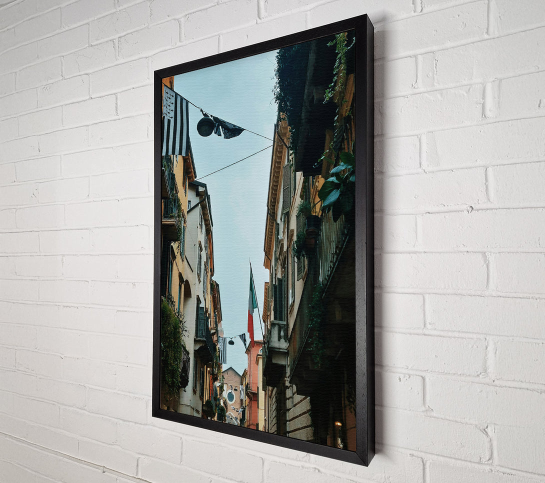  A Canvas Print of Beige Italian Alleyway Canvas Print