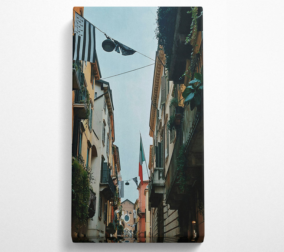  A Canvas Print of Beige Italian Alleyway Canvas Print