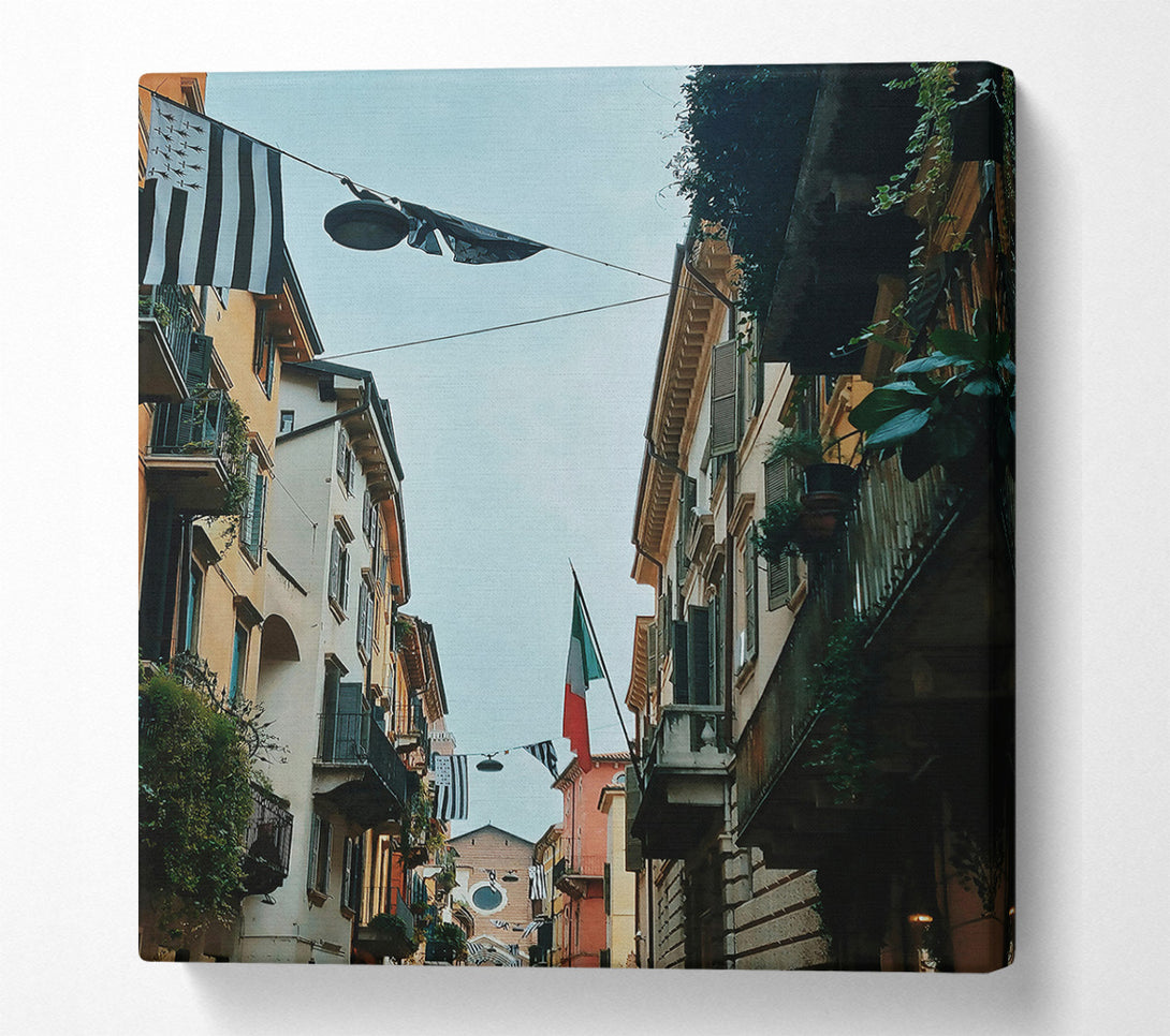  A Canvas Print of Beige Italian Alleyway Canvas Print