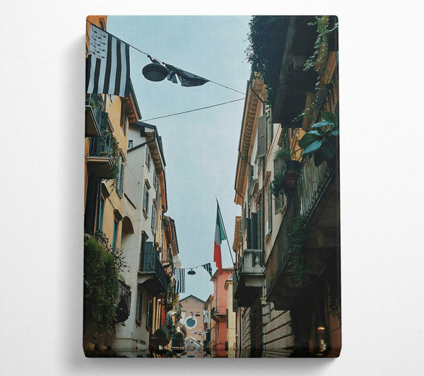  A Canvas Print of Beige Italian Alleyway Canvas Print