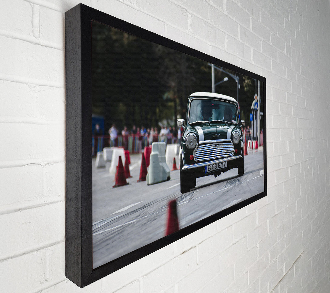  A Canvas Print of Green Mini On Track Canvas Art