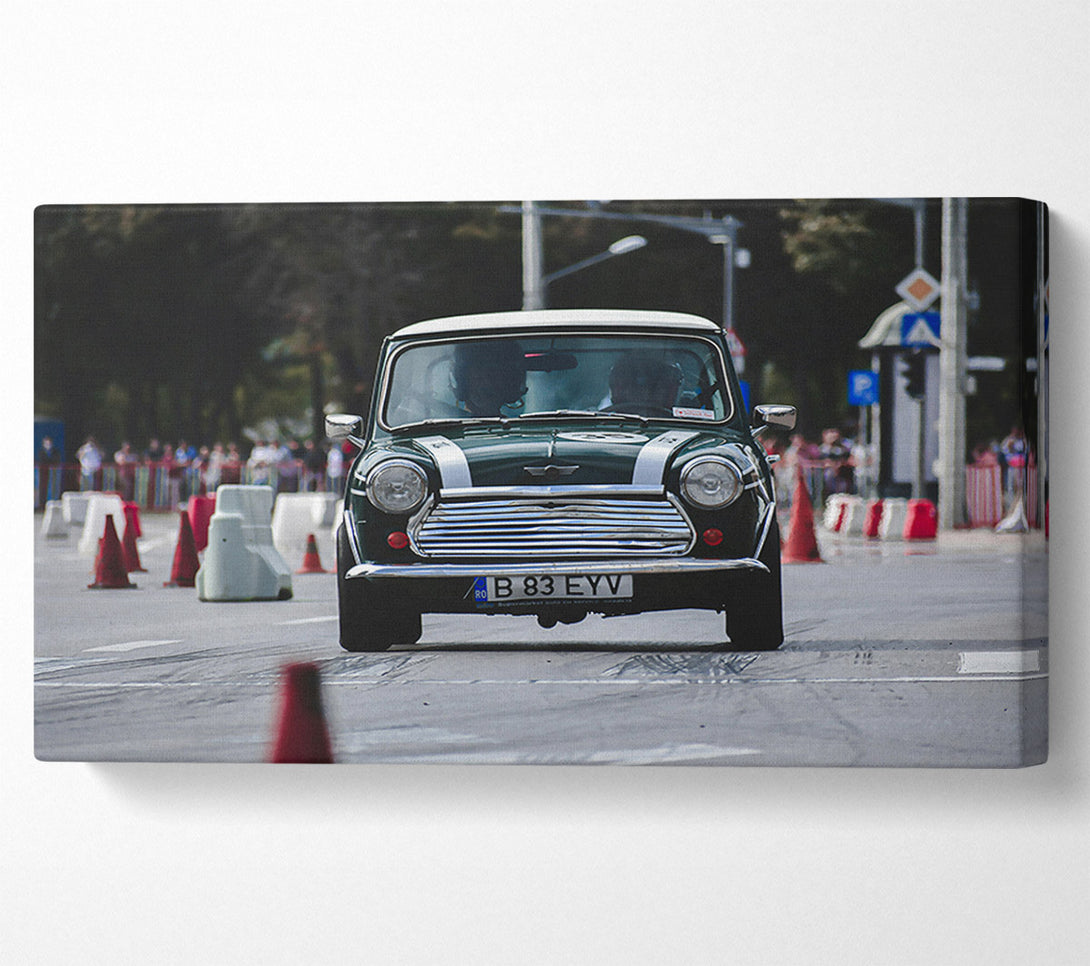  A Canvas Print of Green Mini On Track Canvas Art