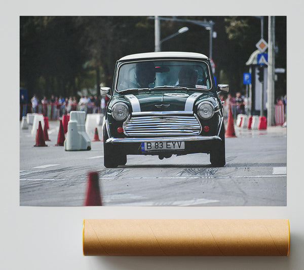 Green Mini On Track Giclee Print