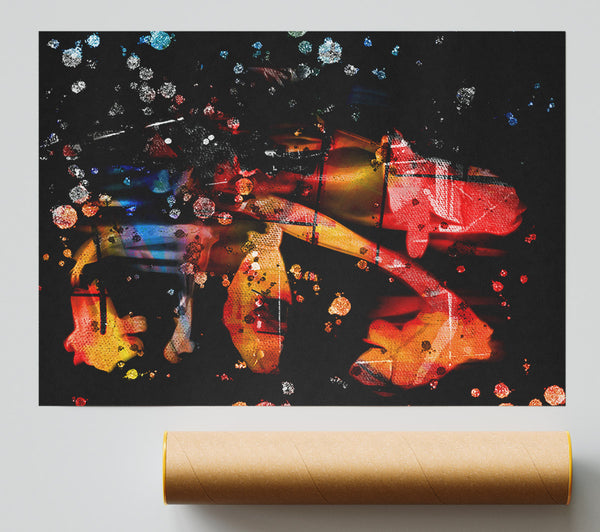 Red And Black Splatters Poster