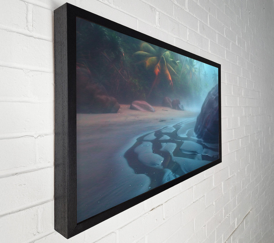  A Canvas Print of Blue Mist Beach Canvas Art