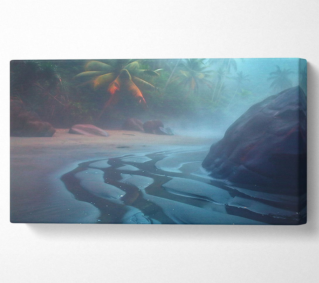  A Canvas Print of Blue Mist Beach Canvas Art