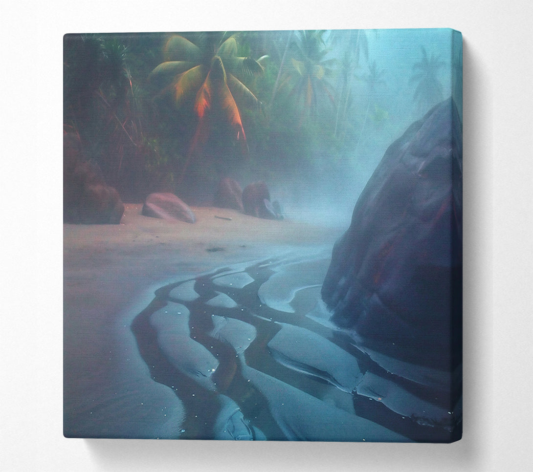  A Canvas Print of Blue Mist Beach Canvas Art