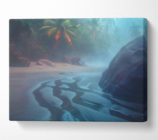  A Canvas Print of Blue Mist Beach Canvas Art