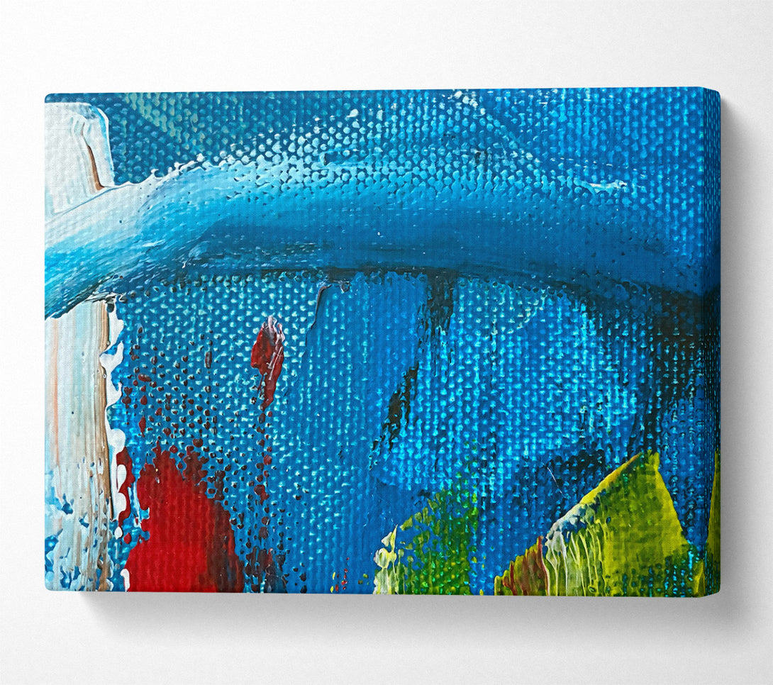  A Canvas Print of Azure Brushstrokes Symphony Canvas Art