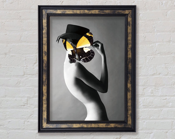 Butterfly Hat Framed Print