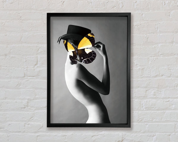 Butterfly Hat Framed Print