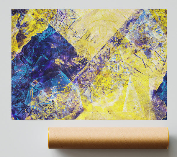 Golden Hues And Blue Giclee Print