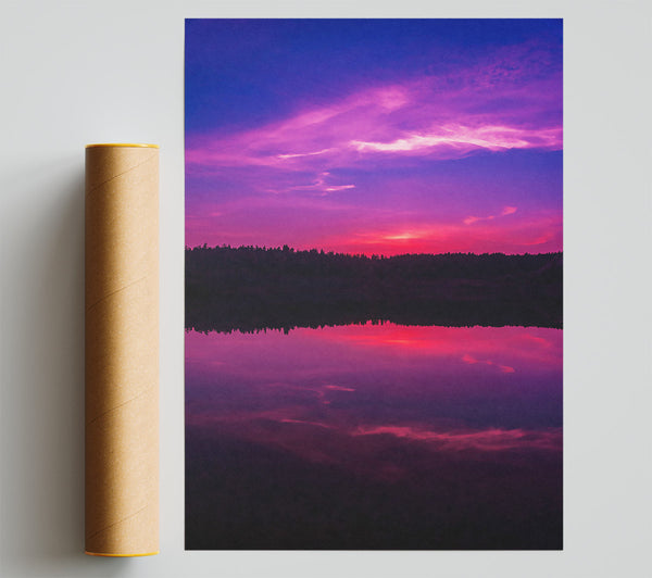 Purple Sky Reflection Giclee Print