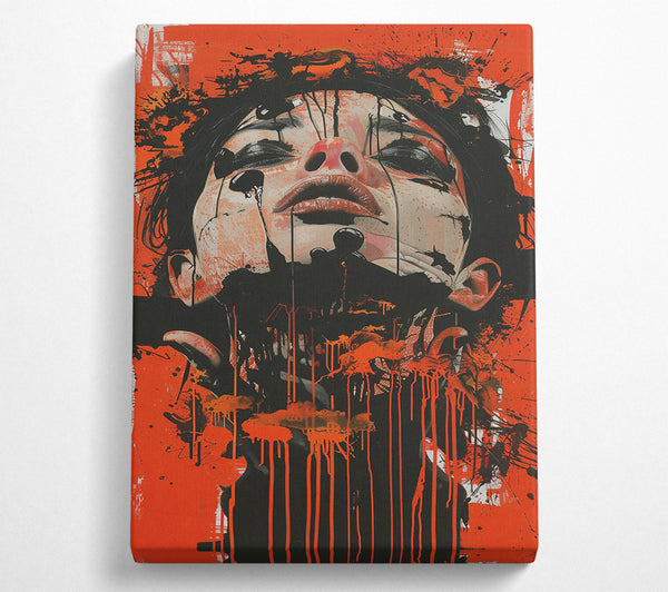  A Canvas Print of Crimson Dripping Dreams Canvas Wall Art