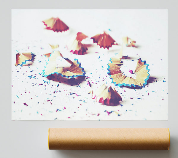 Blue And Gold Shavings Print