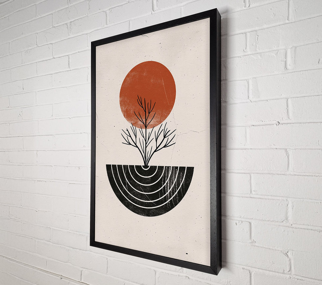  A Canvas Print of Terracotta Sun & Roots Canvas Art