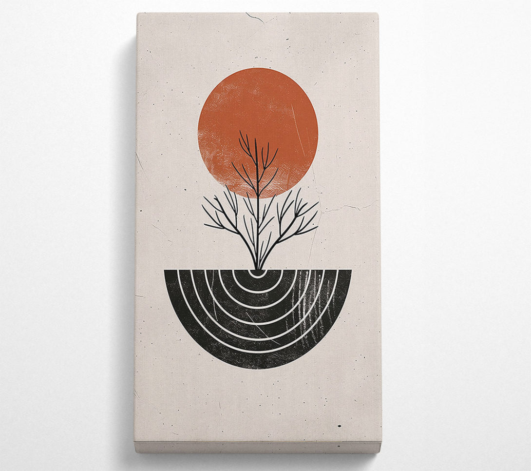  A Canvas Print of Terracotta Sun & Roots Canvas Art