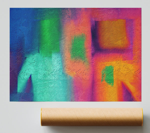 Orange Abstract Sprays Print