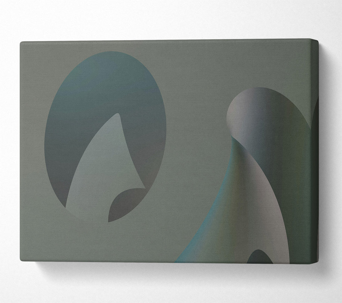  A Canvas Print of Teal Abstract Forms Canvas Art