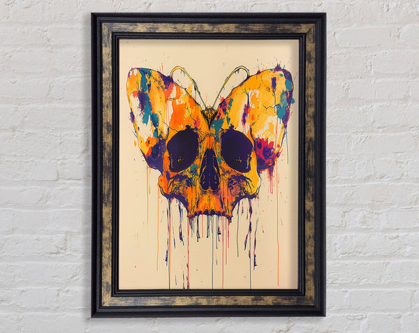 Butterfly Skull Framed Print