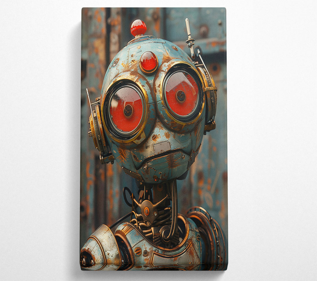  A Canvas Print of Blue Rusty Bot Canvas Art