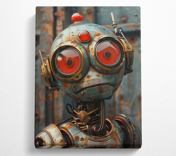  A Canvas Print of Blue Rusty Bot Canvas Art