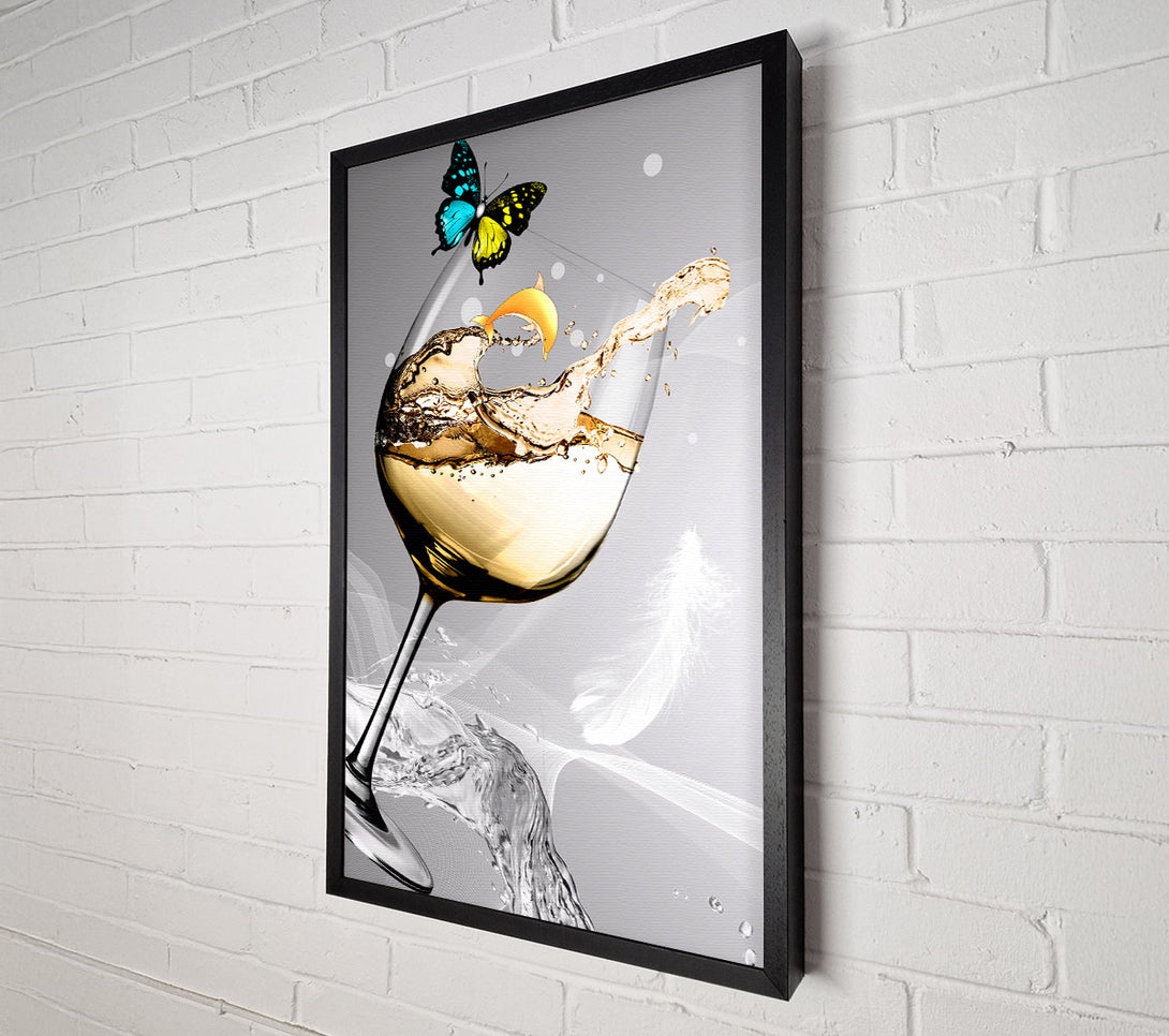  A Canvas Print of Butterfly Wine Splash Canvas Print