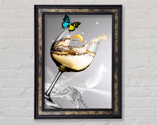 Butterfly Wine Splash Framed Print