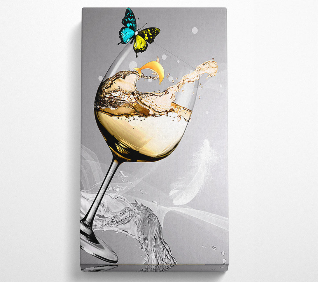  A Canvas Print of Butterfly Wine Splash Canvas Print