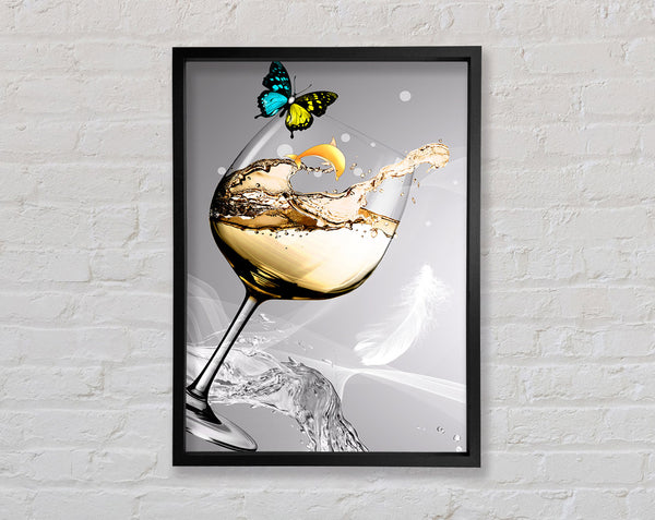 Butterfly Wine Splash Framed Print