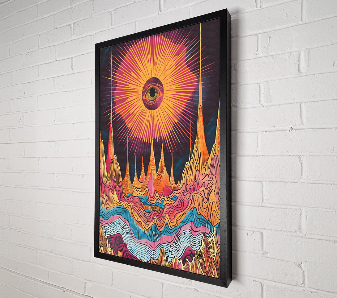  A Canvas Print of Orange Eye Of The Mountain Canvas Print