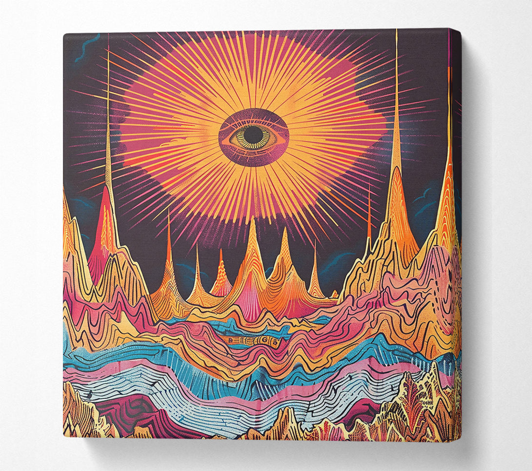  A Canvas Print of Orange Eye Of The Mountain Canvas Print