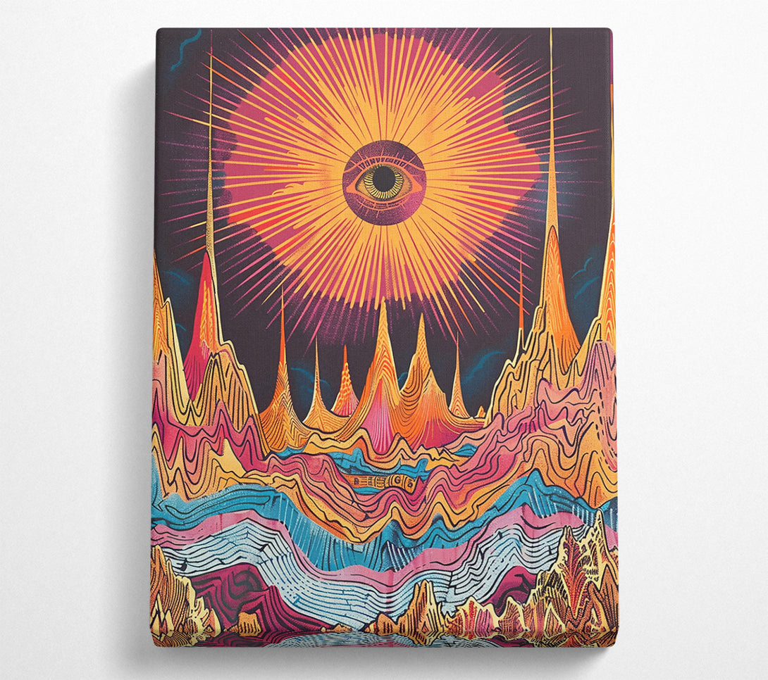  A Canvas Print of Orange Eye Of The Mountain Canvas Print