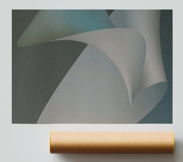 Gray Abstract Flow Print