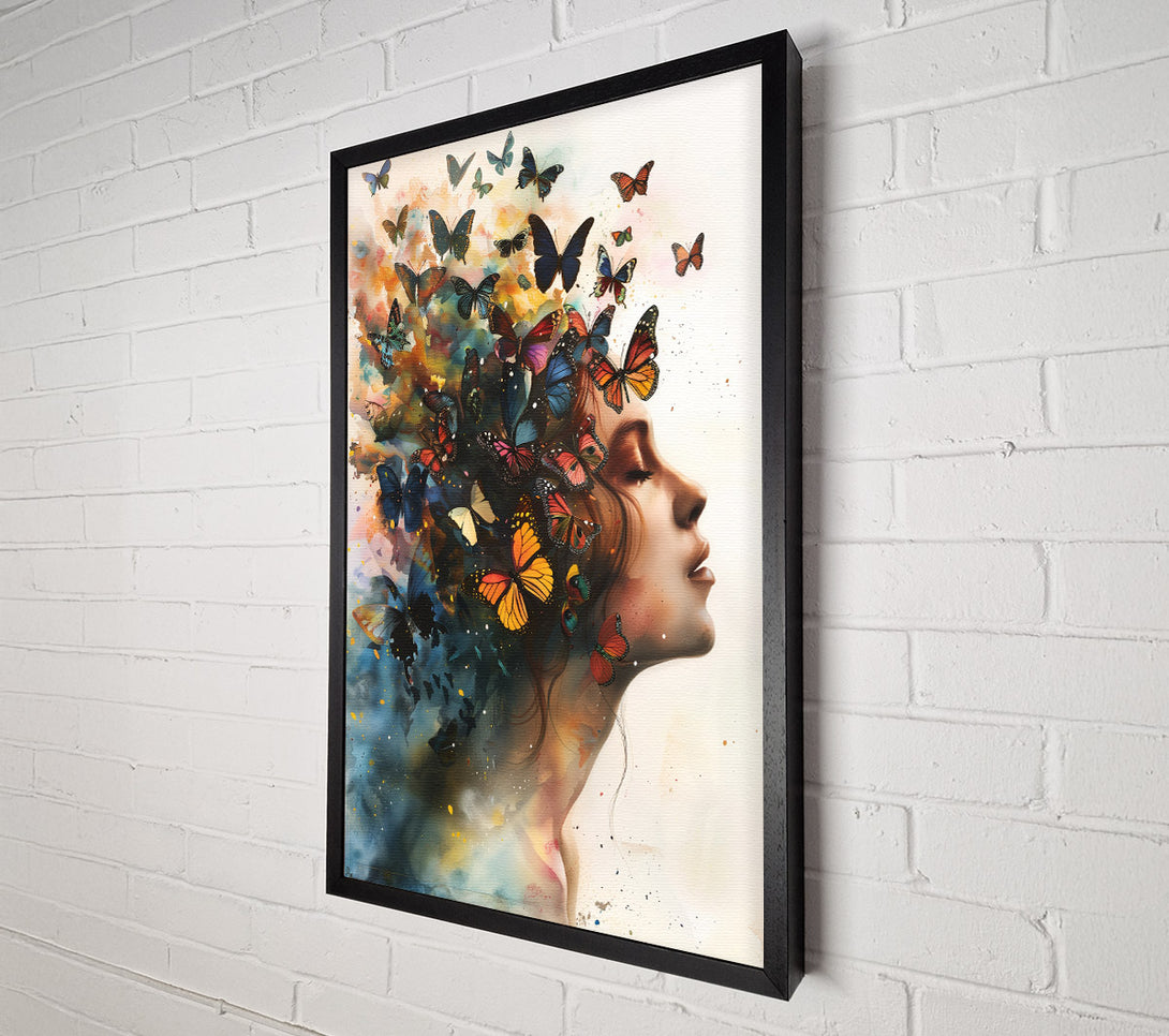  A Canvas Print of Butterfly Woman Explosion Canvas Art