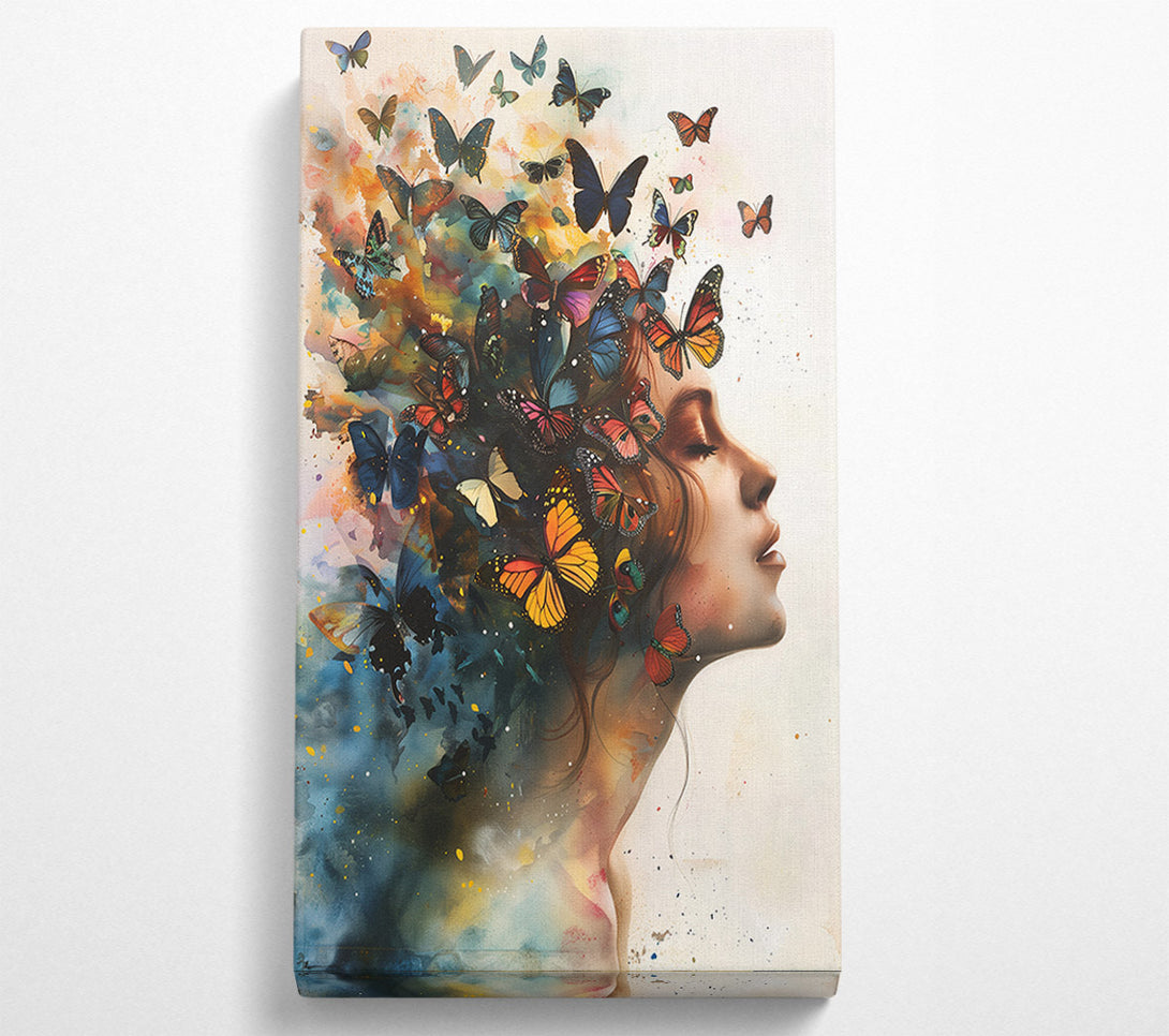  A Canvas Print of Butterfly Woman Explosion Canvas Art