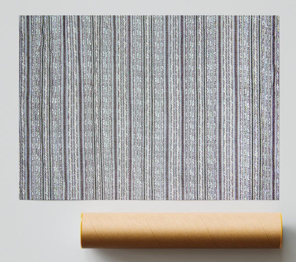Silver And Grey Stripes Print