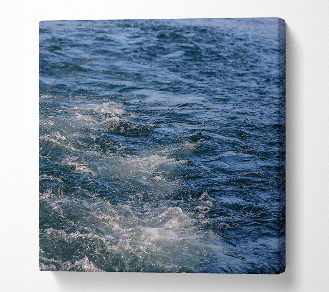  A Canvas Print of Azure Water'S Wake Canvas Art