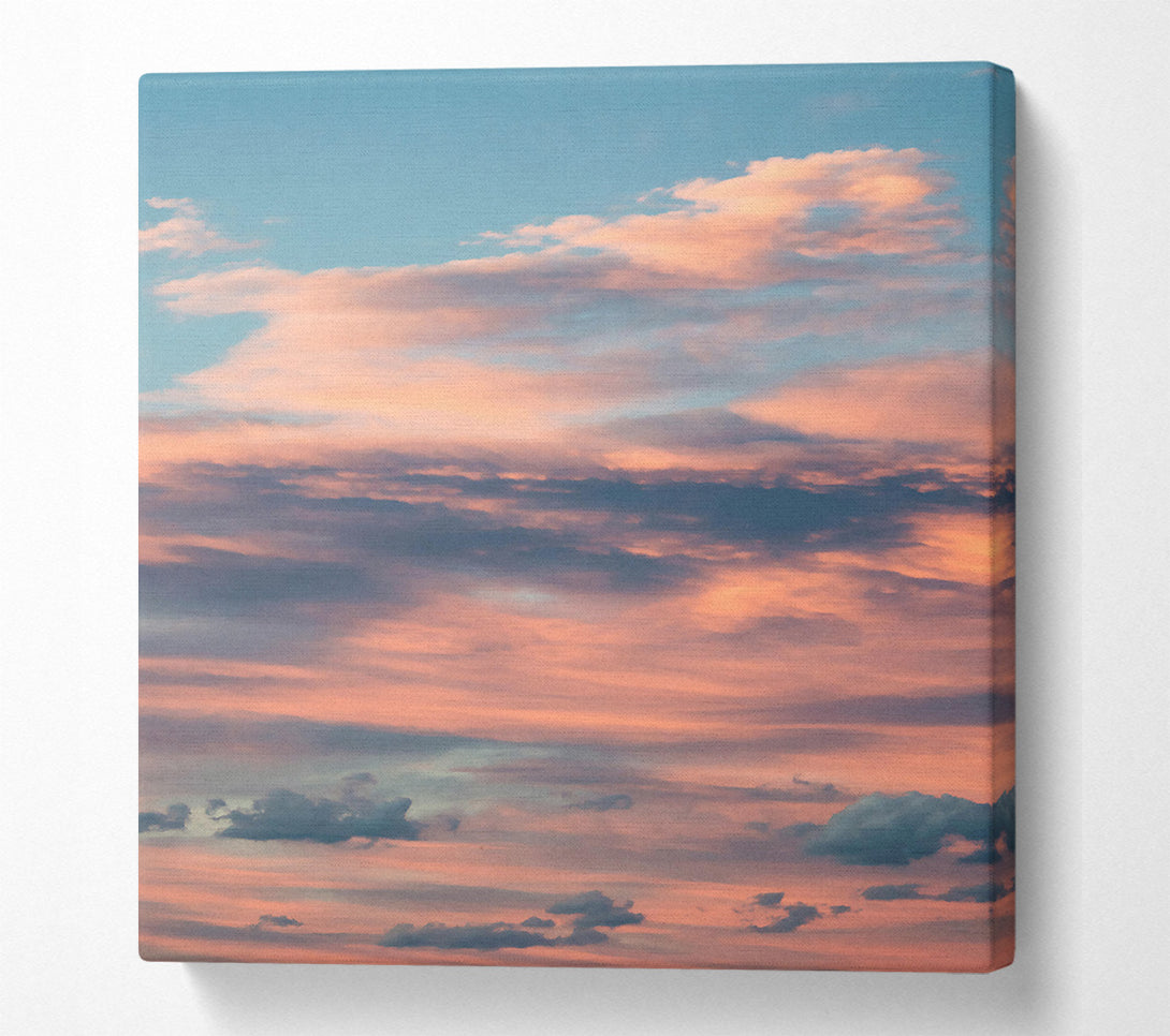  A Canvas Print of Peachy Evening Sky Canvas Art