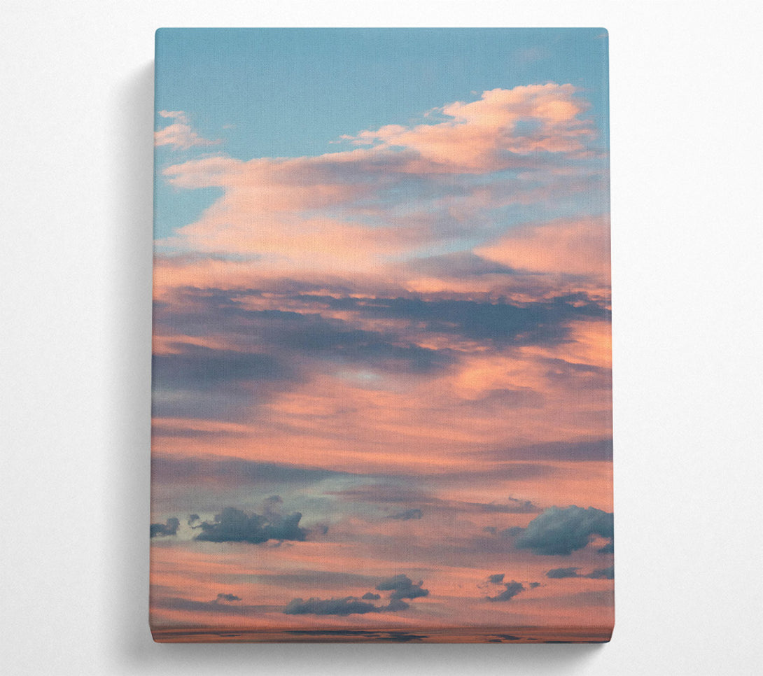  A Canvas Print of Peachy Evening Sky Canvas Art