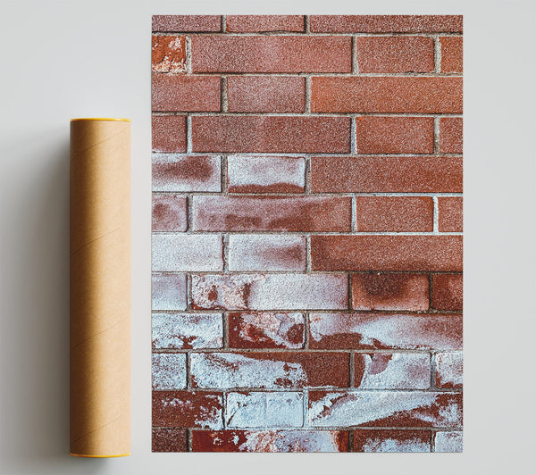 Red Brick Fade Poster