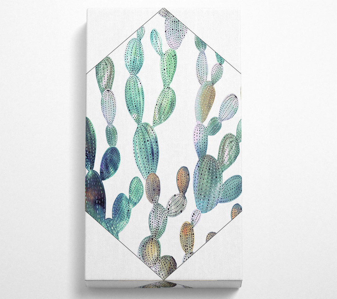  A Canvas Print of Cactus Inset Canvas Art