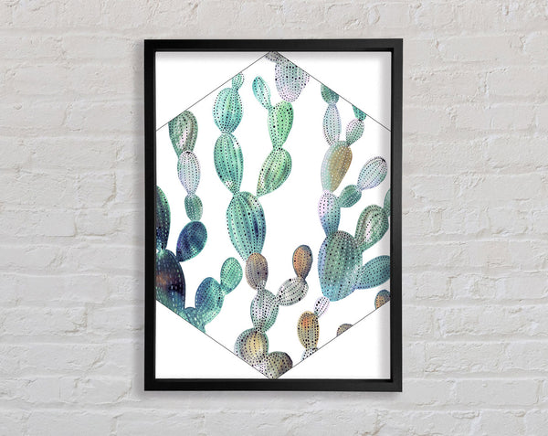 Cactus Inset Framed Print