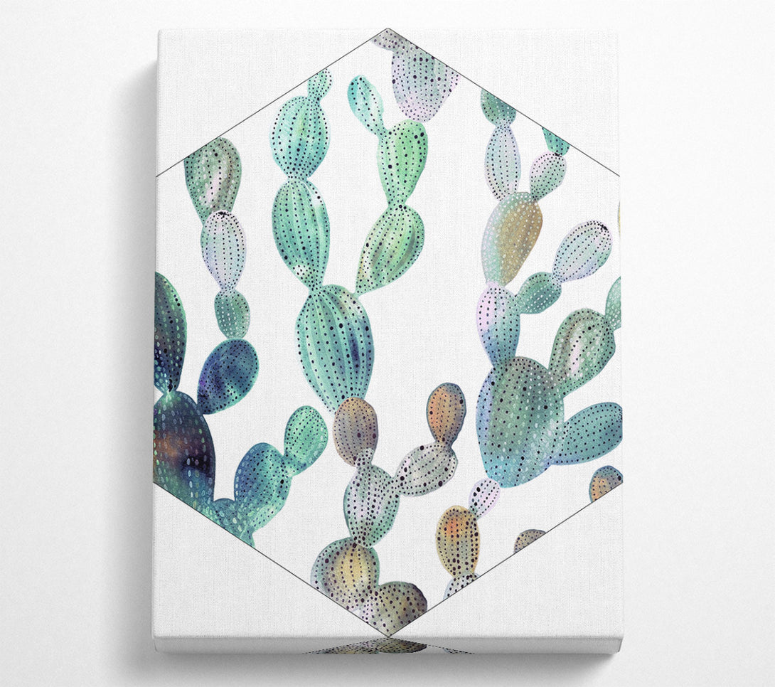  A Canvas Print of Cactus Inset Canvas Art