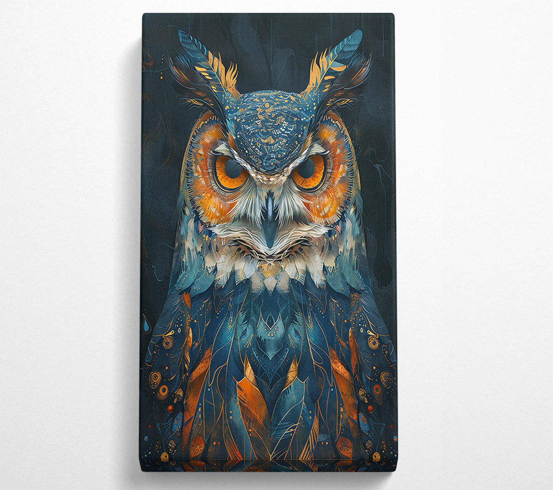  A Canvas Print of Midnight Owl Feathers Canvas Art